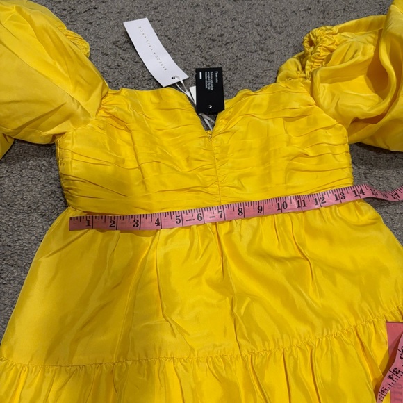 Rebecca Vallance New Izzy Tiered Ruched Silk Taffeta Mini Dress Size US 6 - Picture 11 of 16